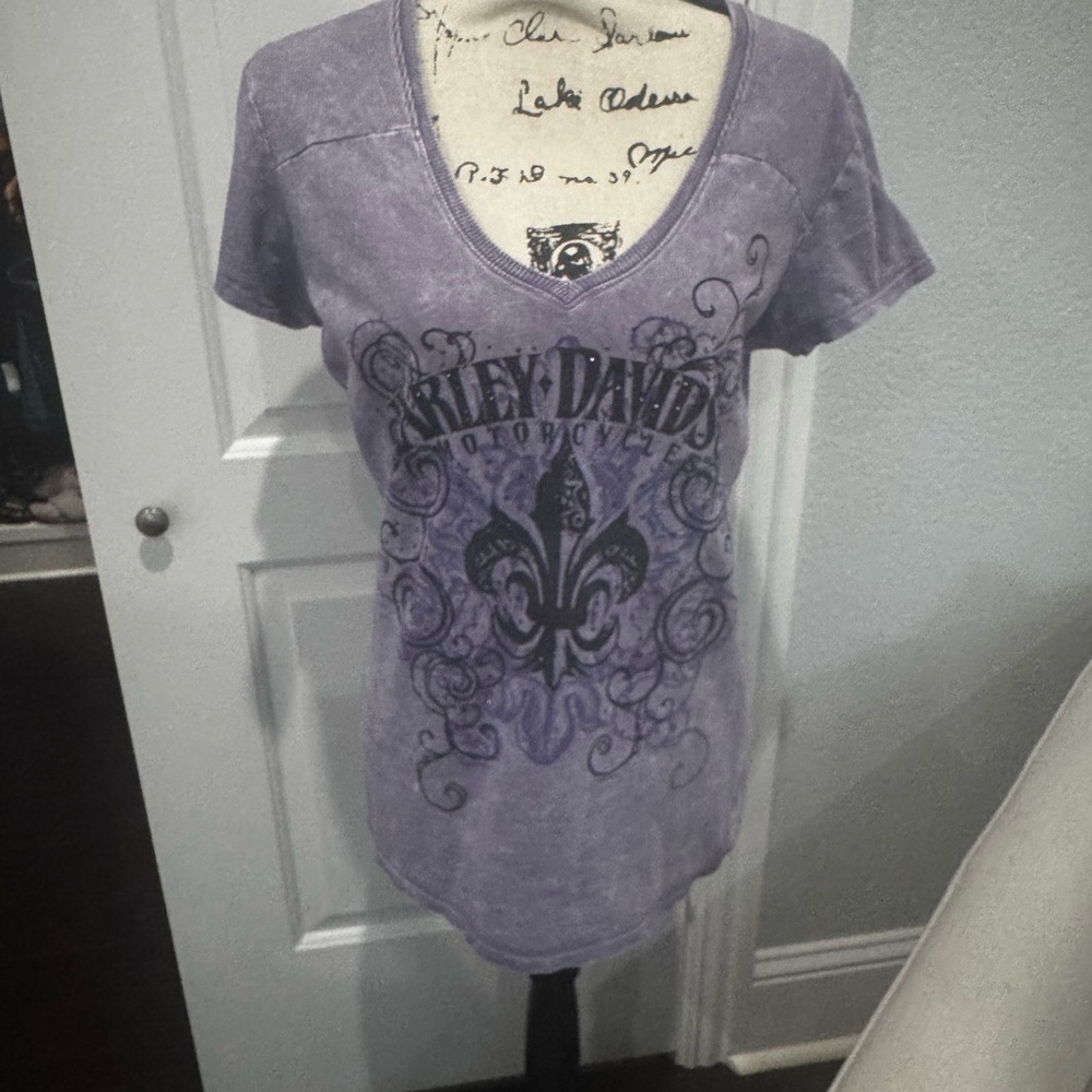 Harley-Davidson Purple Fitted Graphic Tee